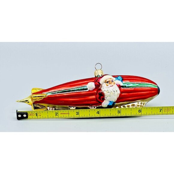 Christopher Radko Santa Reindeer Zippidee Zeppelin Blimp Christmas Ornament 1999 - Picture 8 of 8